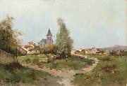Eugene Galien-Laloue The path outside the village Spain oil painting artist